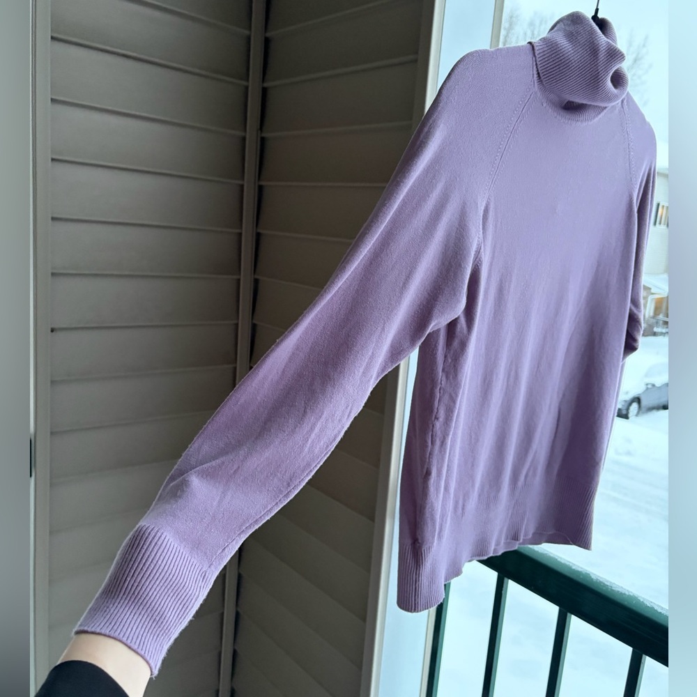 🆕 Ottod’Ame Essence Lavender Turtleneck Sweater US 10 Made in Italy ViscoseBlend - Picture 11 of 17